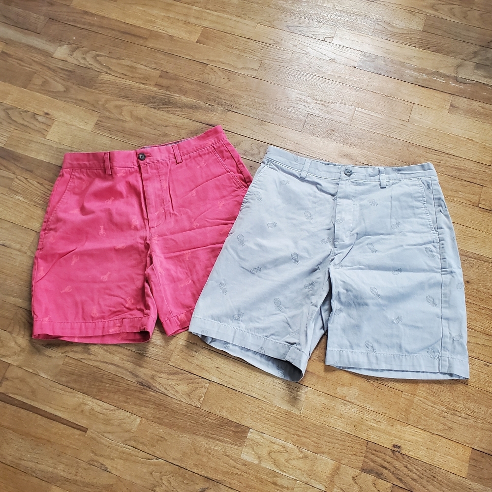Amazon Essentials Men's Flat Front Shorts 2 Pairs Mens Waist 32